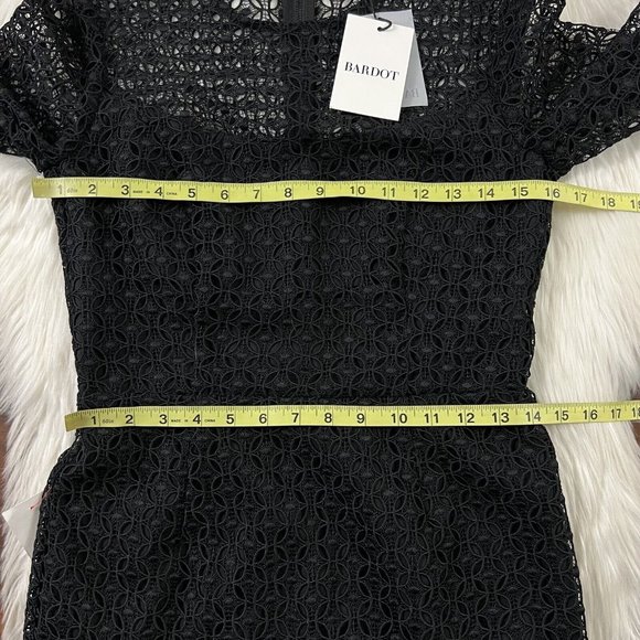 Bardot Women's Size US 6 / Small Black Lace Savannah Mini Dress - Picture 6 of 12